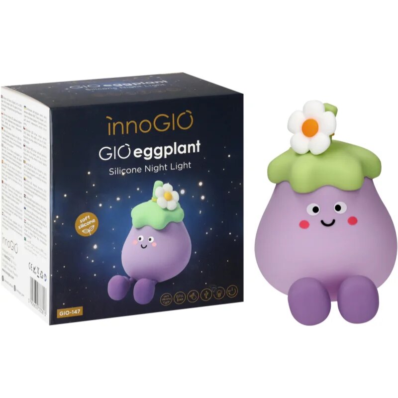 innoGIO GIOeggplant затъмняваща се детска LED лампа 1 бр.