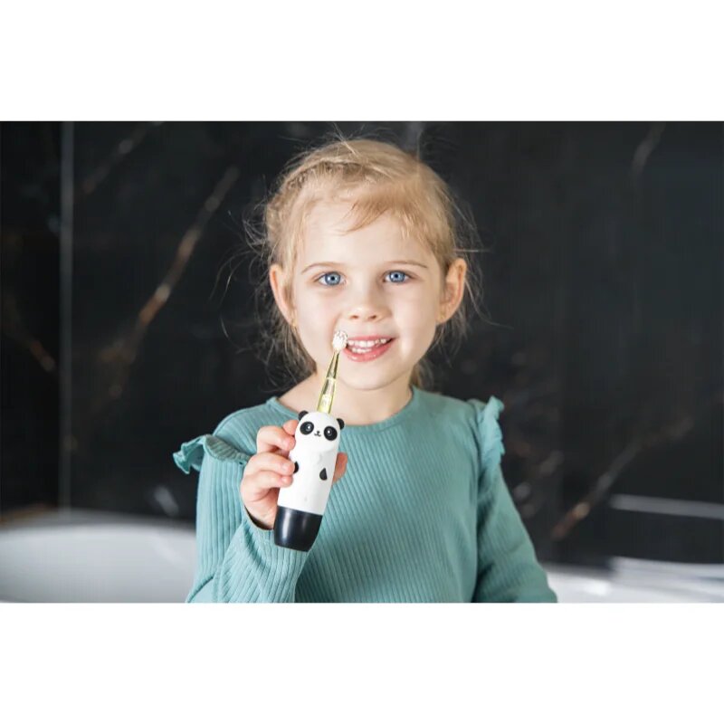 innoGIO GIOPanda Black звукова електрическа четка за зъби за деца 2-12 y 1 бр.