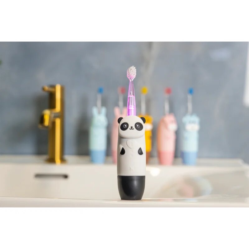 innoGIO GIOPanda Black звукова електрическа четка за зъби за деца 2-12 y 1 бр.