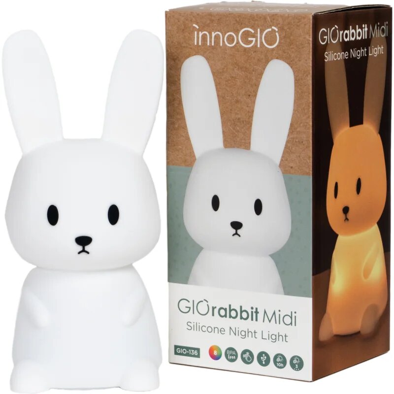 innoGIO GIORabbit Midi нощна светлина 2 в 1 1 бр.