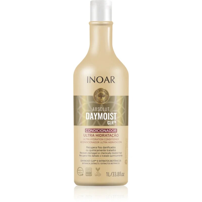 INOAR Absolut Daymoist CLR™ дълбоко хидратиращ балсам за суха и боядисана коса 1000 мл.