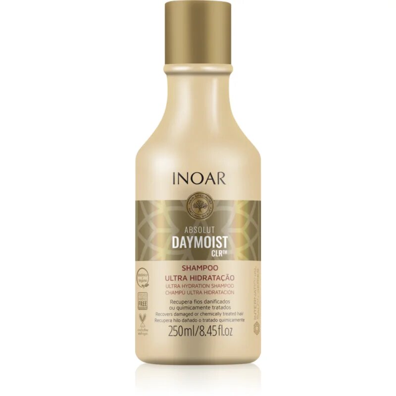 INOAR Absolut Daymoist CLR™ интензивен хидратиращ шампоан за суха и боядисана коса 250 мл.