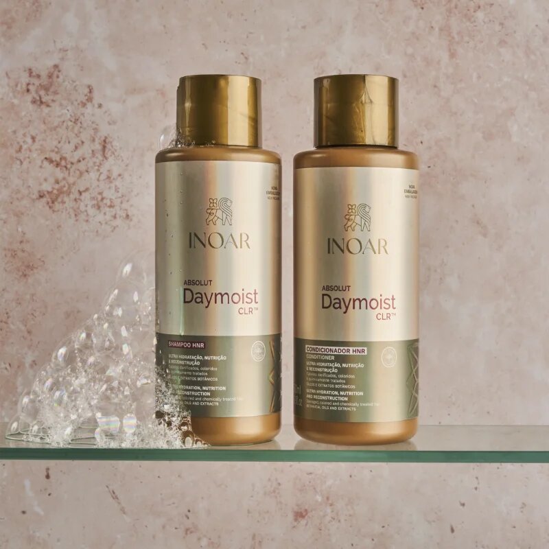 INOAR Absolut Daymoist Conditioner хидратиращ балсам за увредена и химически третирана коса 800 мл.