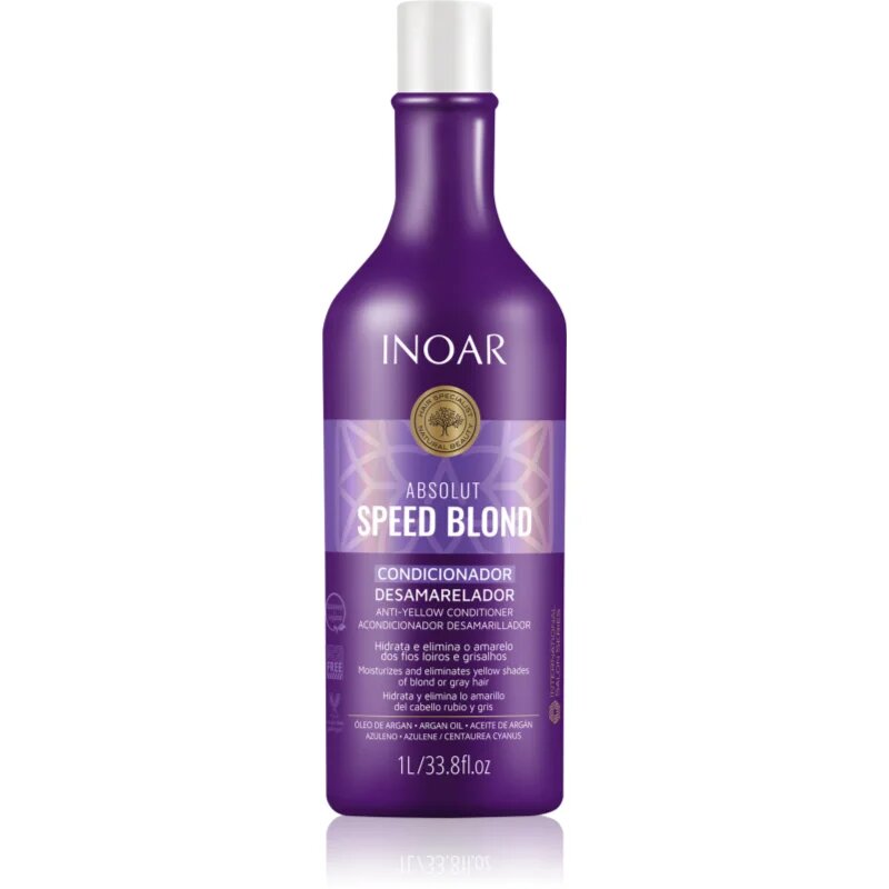 INOAR Absolut Speed Blond балсам за руса коса неутрализиращ жълтеникавите оттенъци 1000 мл.