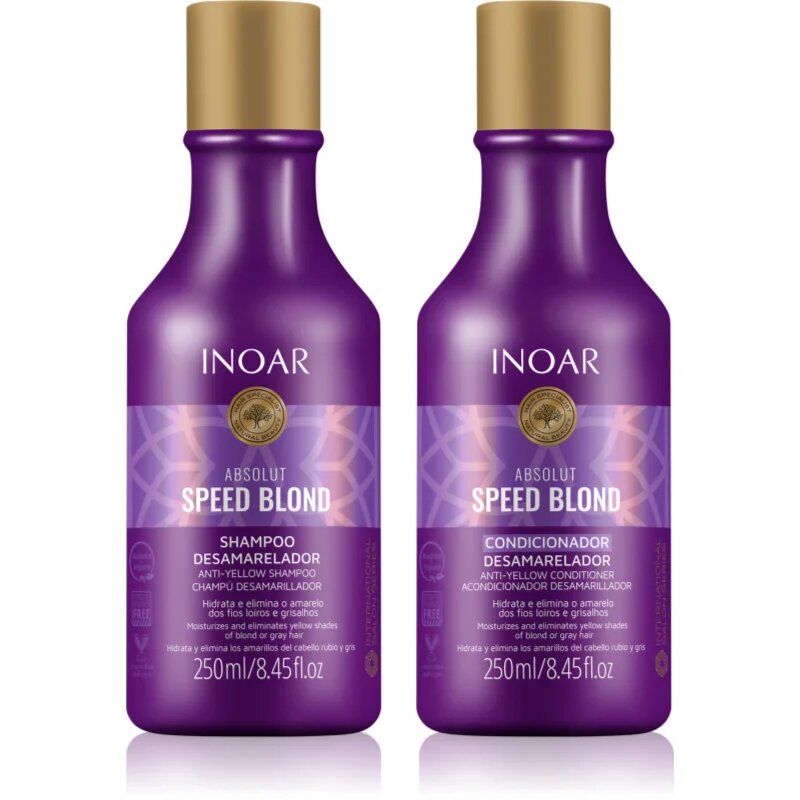 INOAR Absolut Speed Blond комплект за руса коса 2x250 мл.