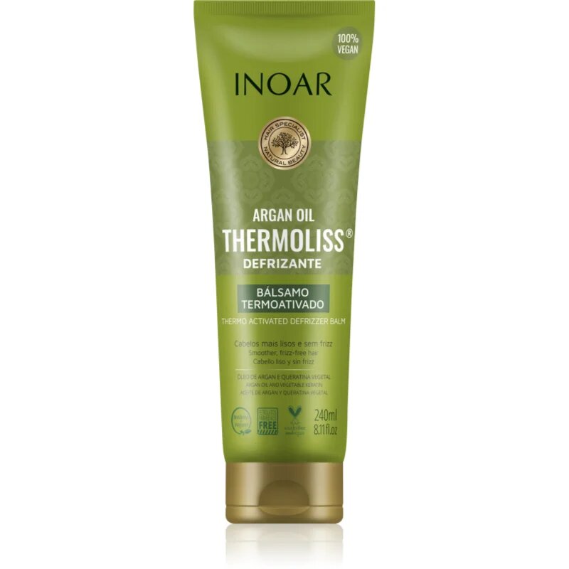INOAR Argan Oil System Thermoliss изглаждащ балсам За коса с термозащита 240 мл.