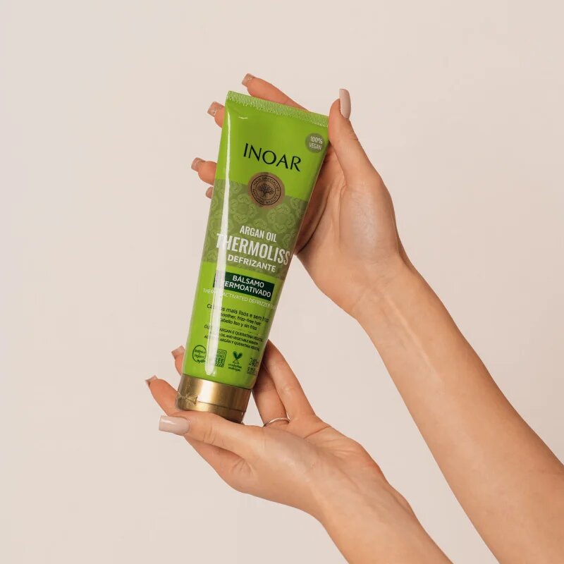 INOAR Argan Oil System Thermoliss изглаждащ балсам За коса с термозащита 240 мл.
