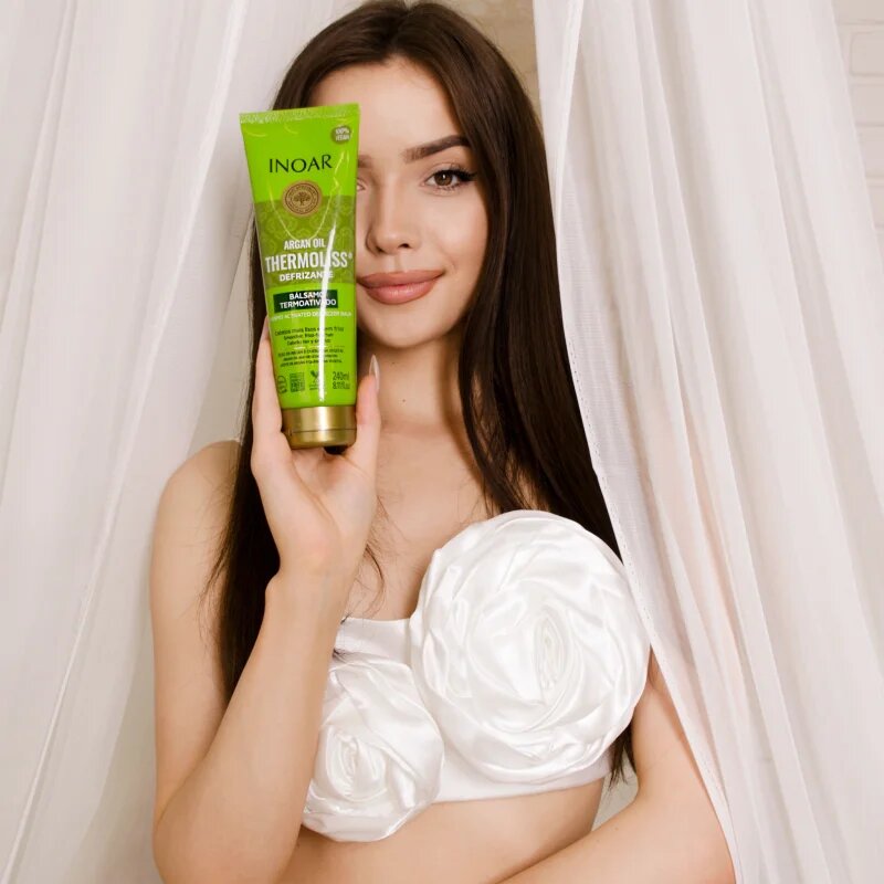 INOAR Argan Oil System Thermoliss изглаждащ балсам За коса с термозащита 240 мл.