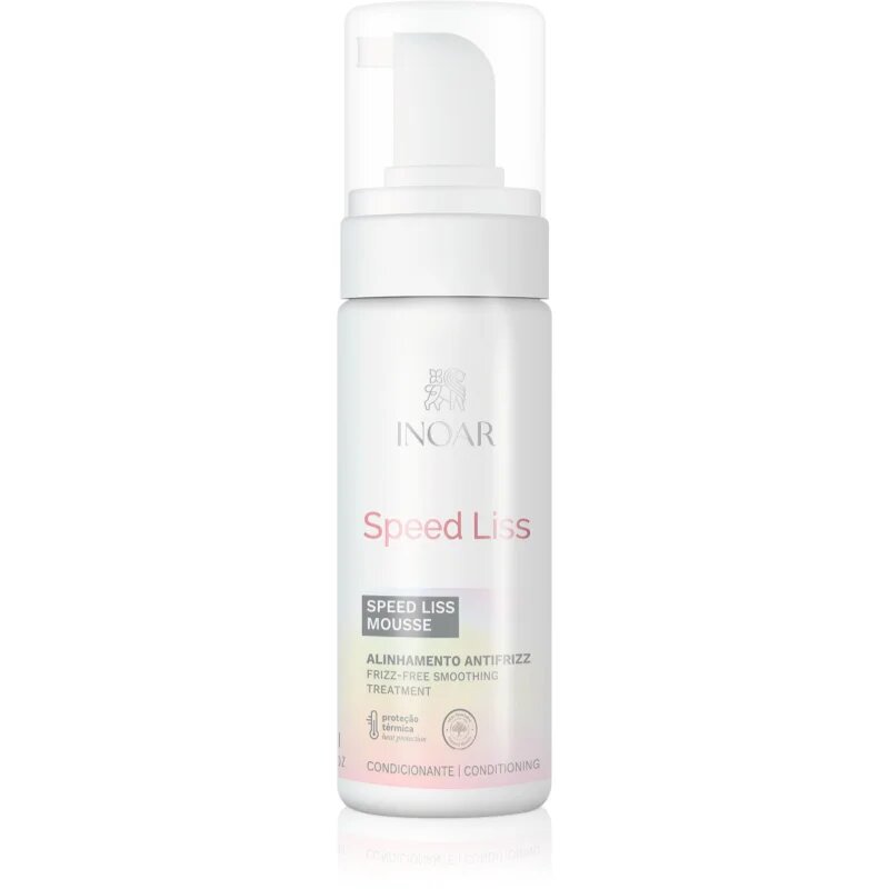 INOAR Speed Liss пяна за коса за изглаждане и подхранване на непокорна коса 150 мл.