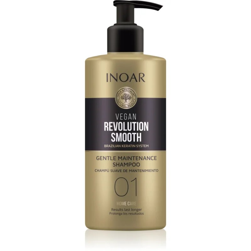 INOAR Vegan Revolution Smooth изправящ шампоан за суха и непокорна коса 350 мл.