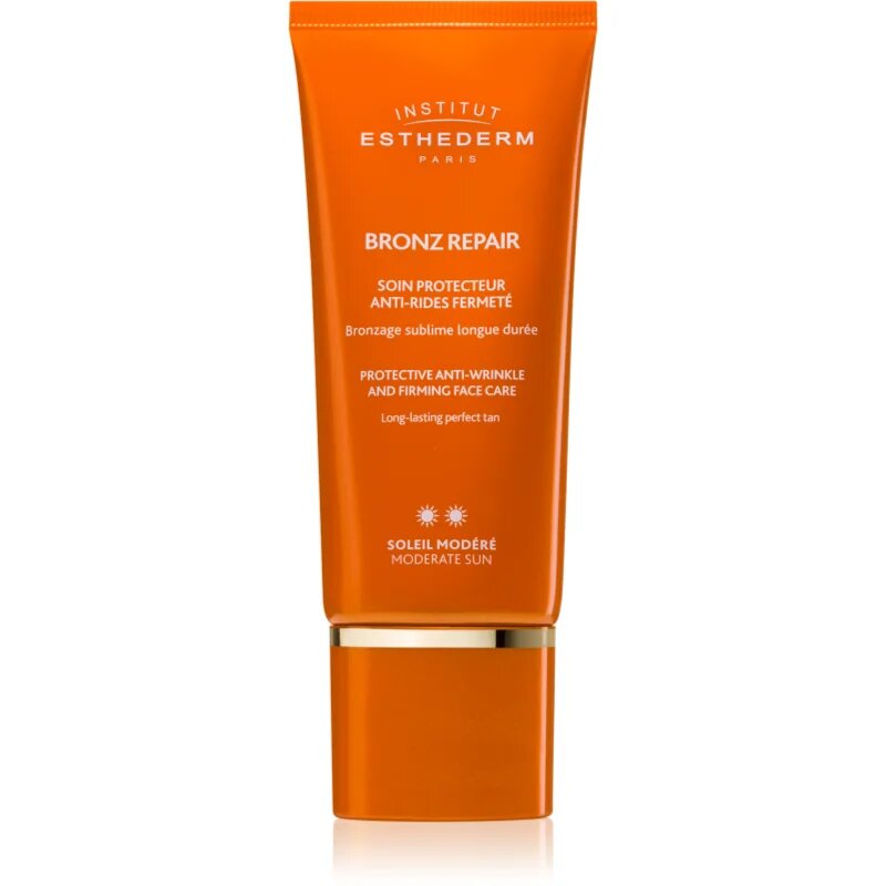 Institut Esthederm Bronz Repair Protective Anti-Wrinkle and Firming Face Care укрепващ крем за лице против бръчки със средна UV защита 50 мл.