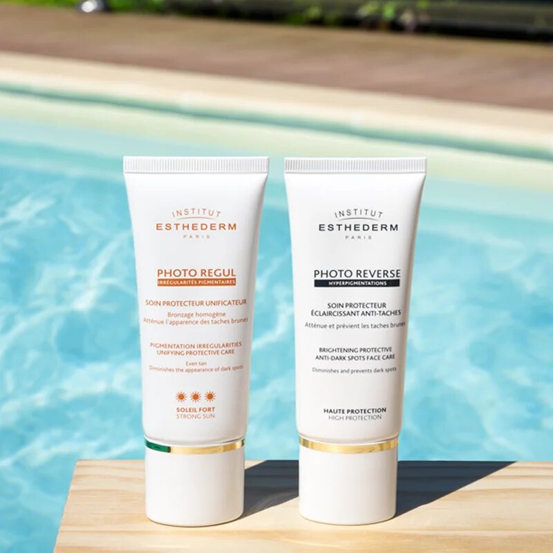 Institut Esthederm Photo Reverse Brightening Protective Anti-Dark Spots Face Care озаряваща защитна грижа против пигментни петна с висока UV защита SP