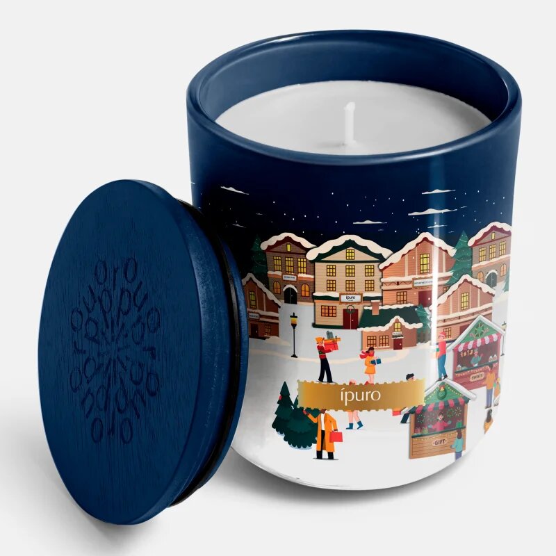 ipuro Christmas Town Festive Rush ароматна свещ с капак 270 гр.