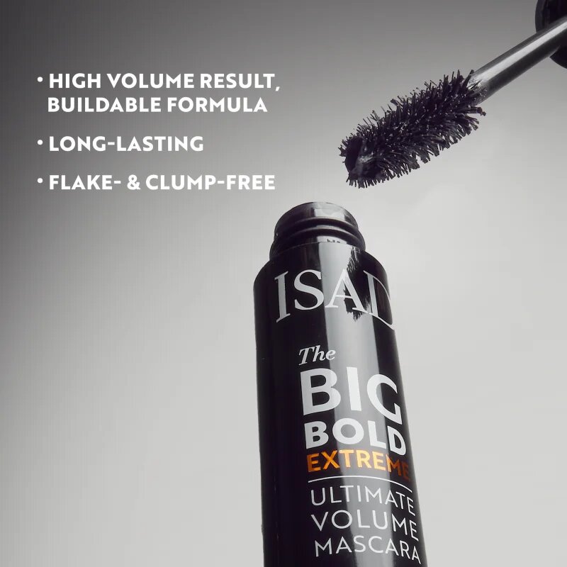 IsaDora The Big Bold Extreme Ultimate Volume Mascara спирала за мигли за екстремен обем с интензивен черен цвят цвят 15 Extreme Black 14 мл.