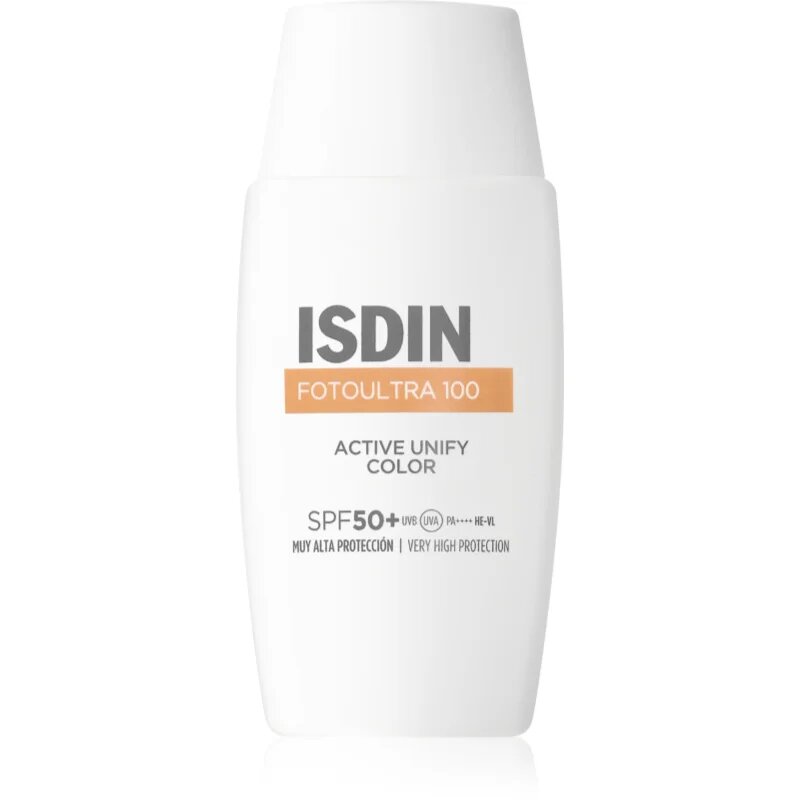 ISDIN FotoUltra 100 Active Unify Color Depigmentant SPF50+ защитна тонирана течност за лице 50 мл.