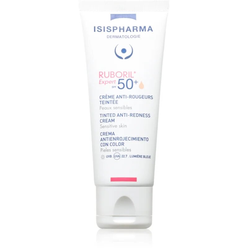 ISISPHARMA Ruboril Expert SPF 50+ хидратиращ тониращ крем за чувствителна кожа със склонност към почервеняване SPF 50+ 40 мл.