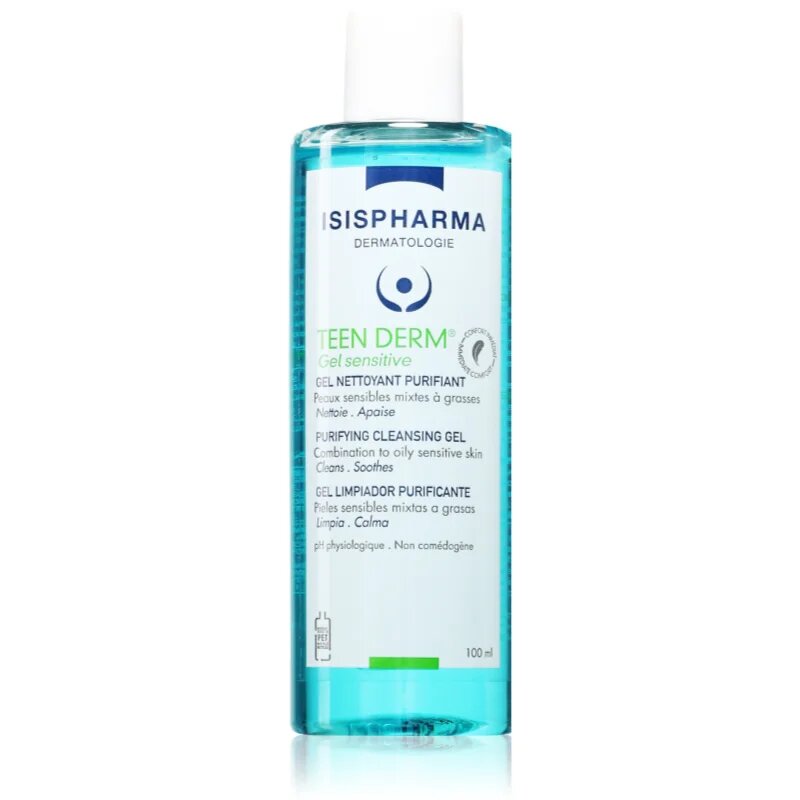 ISISPHARMA Teen Derm Gel Sensitive почистващ гел за мазна кожа склонна към акне 100 мл.
