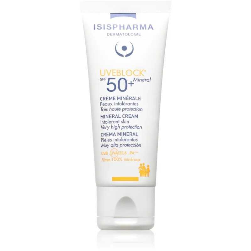 ISISPHARMA Uveblock SPF 50+ Mineral минерален крем SPF 50+ 40 мл.