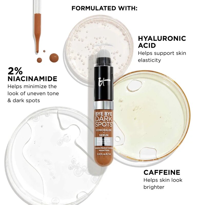 IT Cosmetics Bye Bye Dark Spots кремообразен покривен коректор за жени 58 Deep Neutral 7 мл.