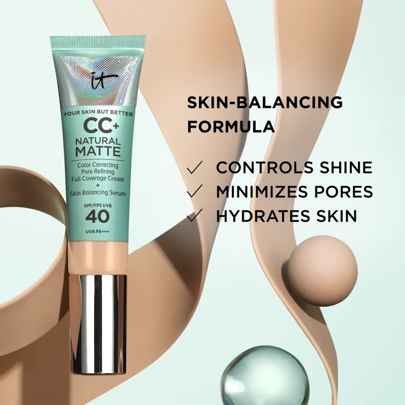 IT Cosmetics Your Skin But Better CC+ Natural Matte CC крем за матиране SPF 40 Fair Warm 32 мл.