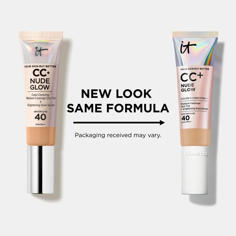 IT Cosmetics Your Skin But Better CC + Nude Glow CC крем за озаряване на лицето SPF 40 Fair Porcelain 32 мл.