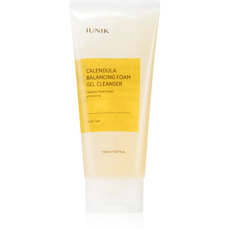 iUnik Calendula Balancing Foam Gel Cleanser дълбоко почистващ гел с успокояващ ефект 150 мл.