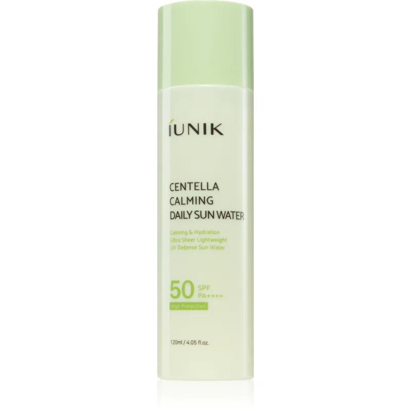 iUnik Centella Calming Daily Sun Water успокояващ тоник SPF 50+ 120 мл.