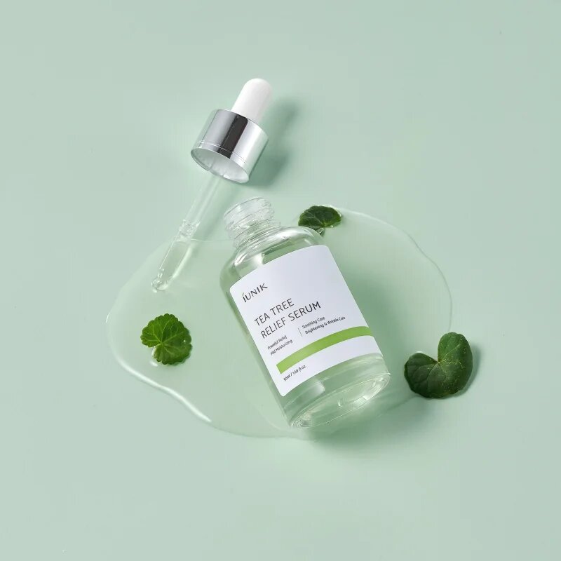 iUnik Tea Tree успокояващ серум за лице за чувствителна кожа склонна към акне 50 мл.