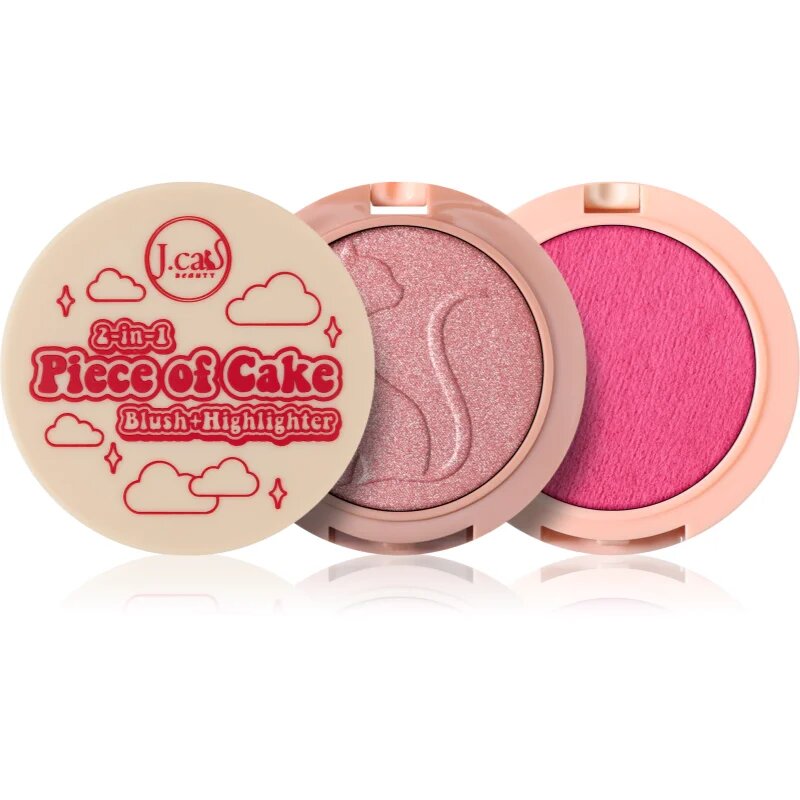 J.Cat Beauty 2 In 1 Piece Of Cake озаряващ руж цвят 104 Having Fairy Good Day 12.1 гр.
