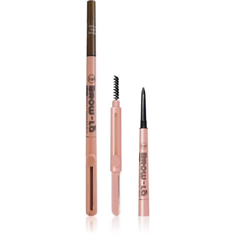 J.Cat Beauty Brow-LA молив за вежди с четка цвят 104 Rich Brown 0.08 гр.