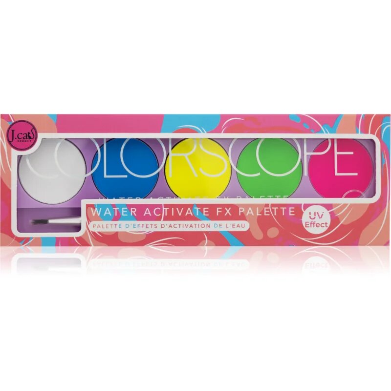 J.Cat Beauty ColorScope палитра за лице с четка цвят 102 Bright 5 гр.