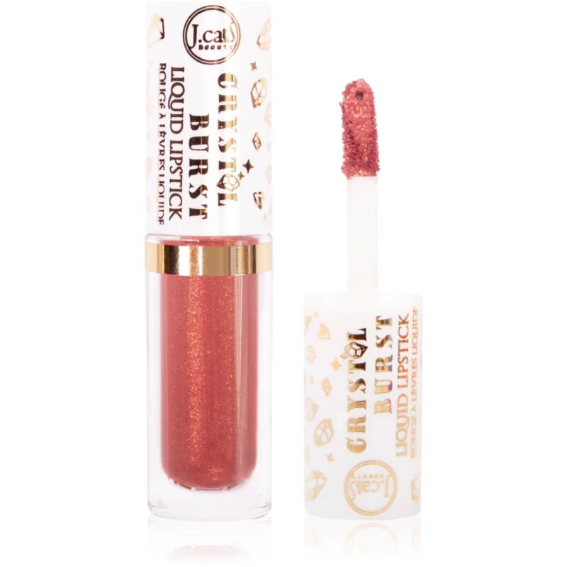 J.Cat Beauty Crystal Burst дълготрайно течно червило цвят 104 Romance In Paris 0.8 гр.