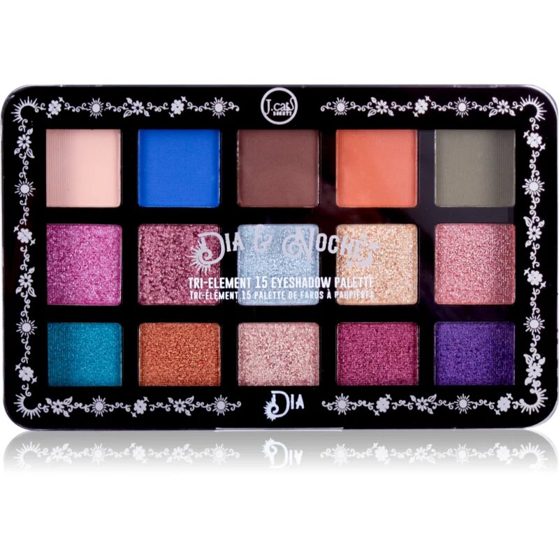 J.Cat Beauty Dia & Noche палитра сенки за очи цвят 101 Dia 16 гр.