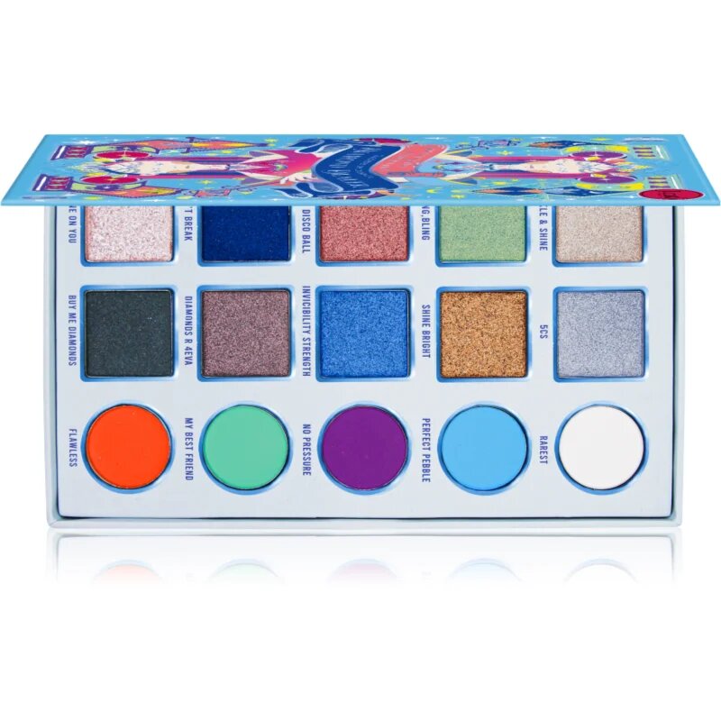 J.Cat Beauty House of Queens палитра от сенки за очи цвят 104 Diamond Dealer 12.5 гр.