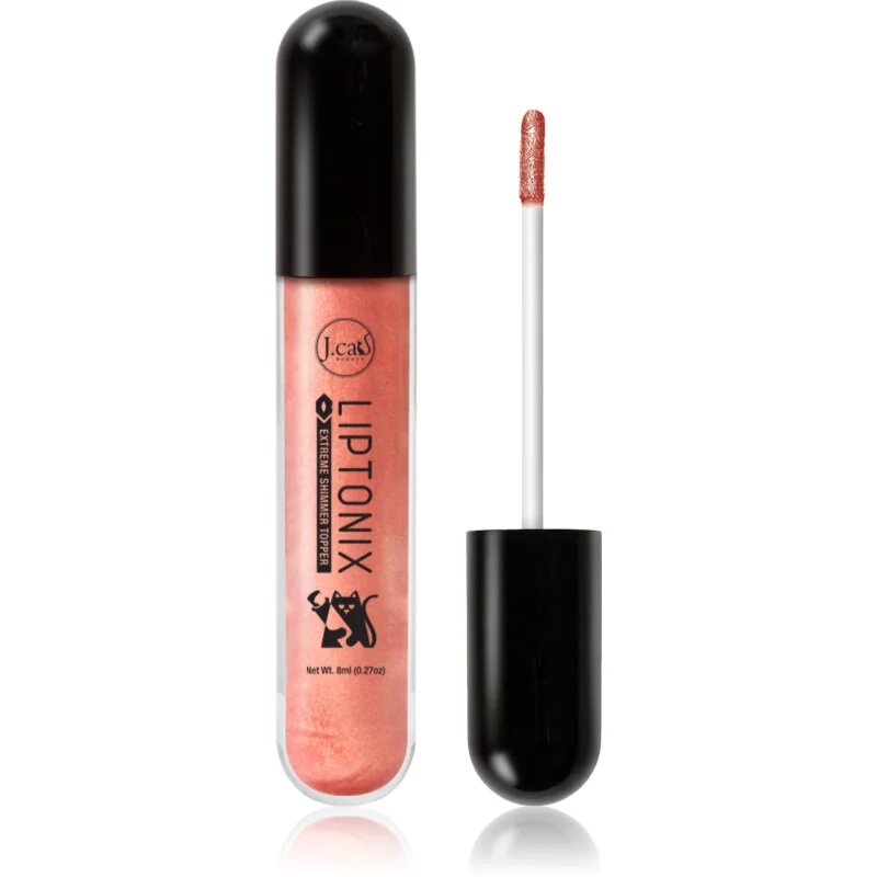 J.Cat Beauty Liptnix Extreme Shimmer Topper блясък за устни с блестящи частици цвят 102 Galaxy Glow 8 гр.