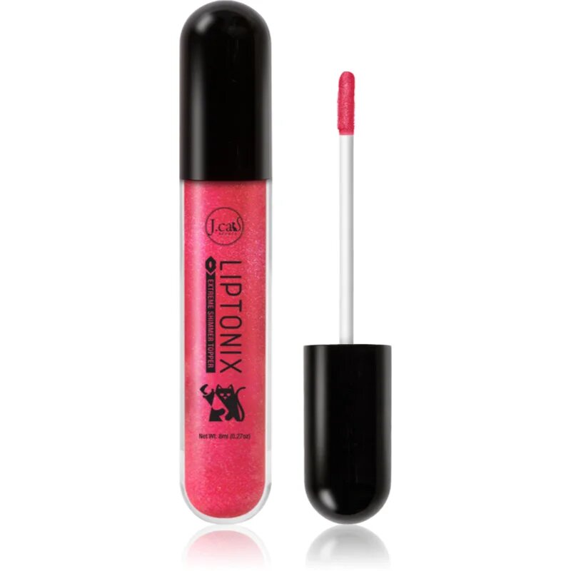 J.Cat Beauty Liptnix Extreme Shimmer Topper блясък за устни с блестящи частици цвят 110 Plasmon 8 гр.