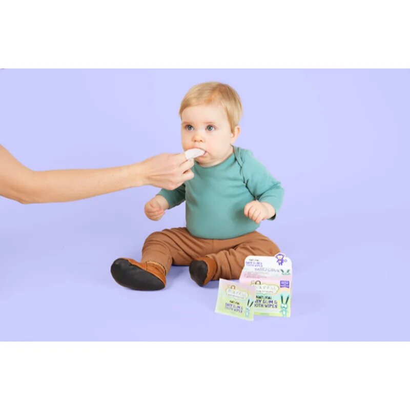 Jack N’ Jill Natural мокри кърпички за защита на зъбите и венците 25 бр.