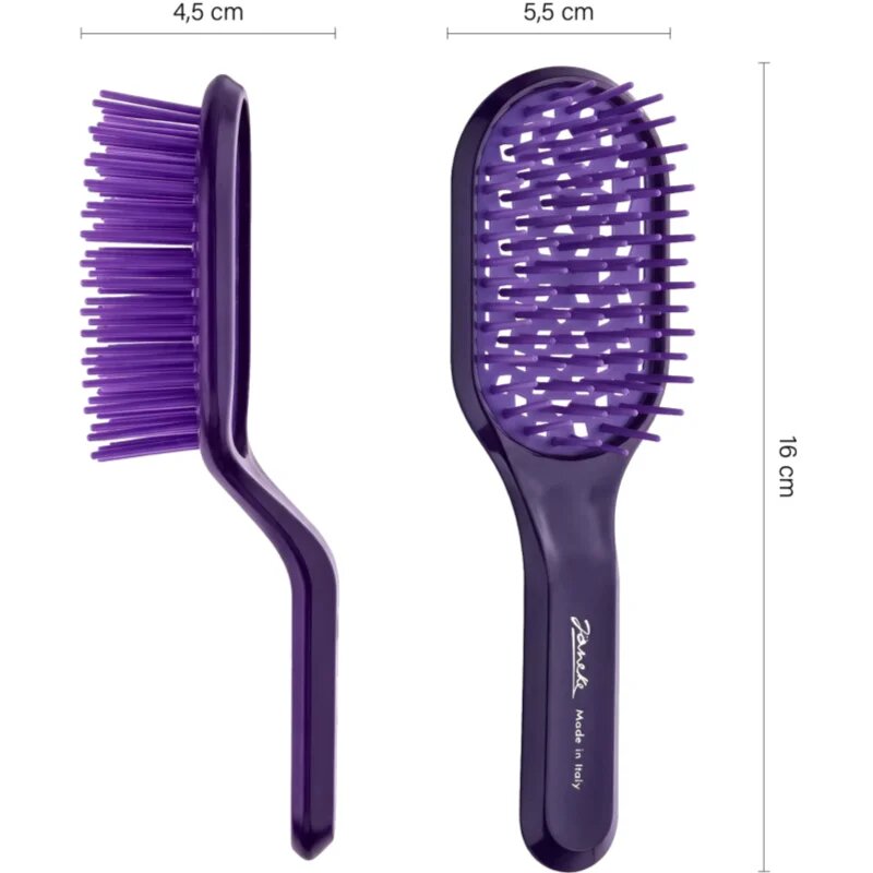 Janeke Curvy Vented Brush плоска четка за по-бързо оформяне на прическата със сешоар 15x5 см