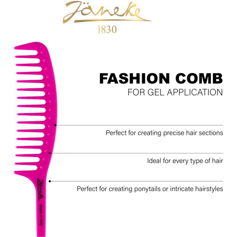 Janeke Fashion Comb For Gel Application гребен за нанасяне на гелообразни продукти 1 бр.