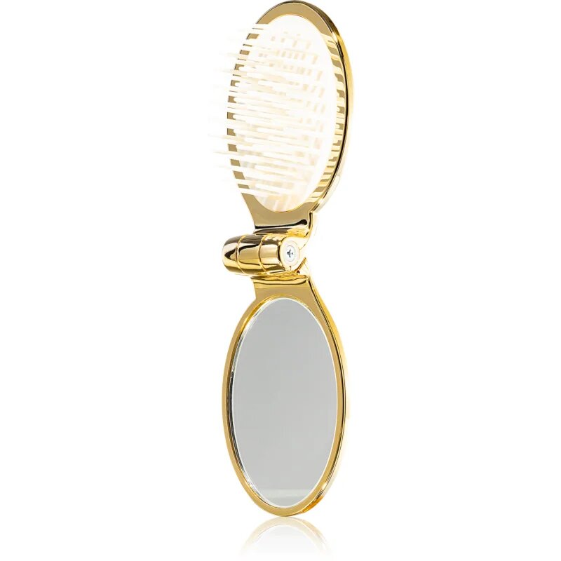 Janeke Gold Line Golden Folding Hair-Brush with Mirror гребен за коса с малко огледало 95 x 55 x 35 cm 1 бр.