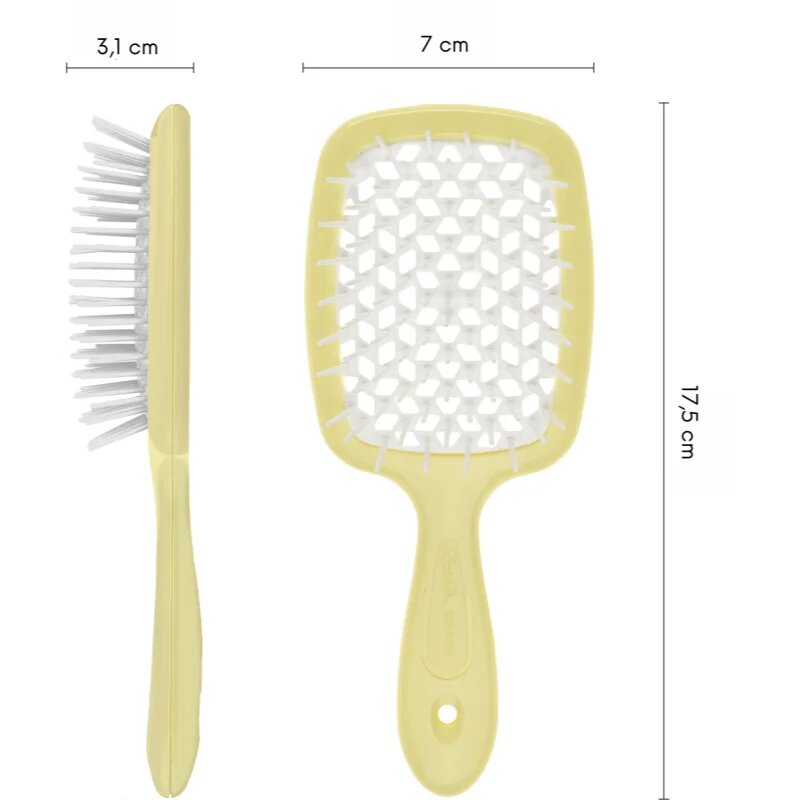 Janeke The Original SuperBrush Small малка плоска четка За коса Yellow 1 бр.