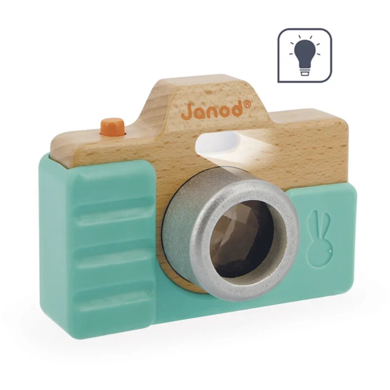 Janod Camera фотоапарат от дърво 18m+ 1 бр.