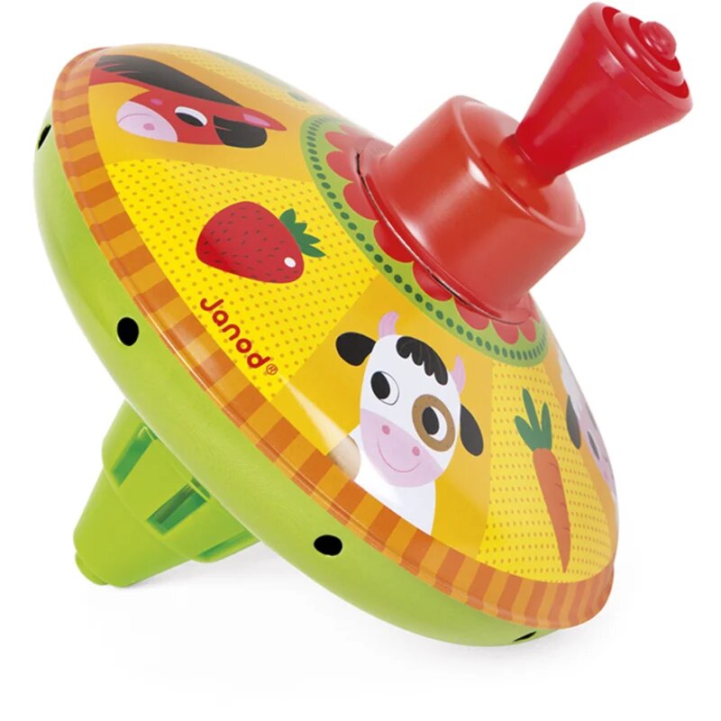 Janod Farm Spinning Top музикална играчка 2y+ 1 бр.