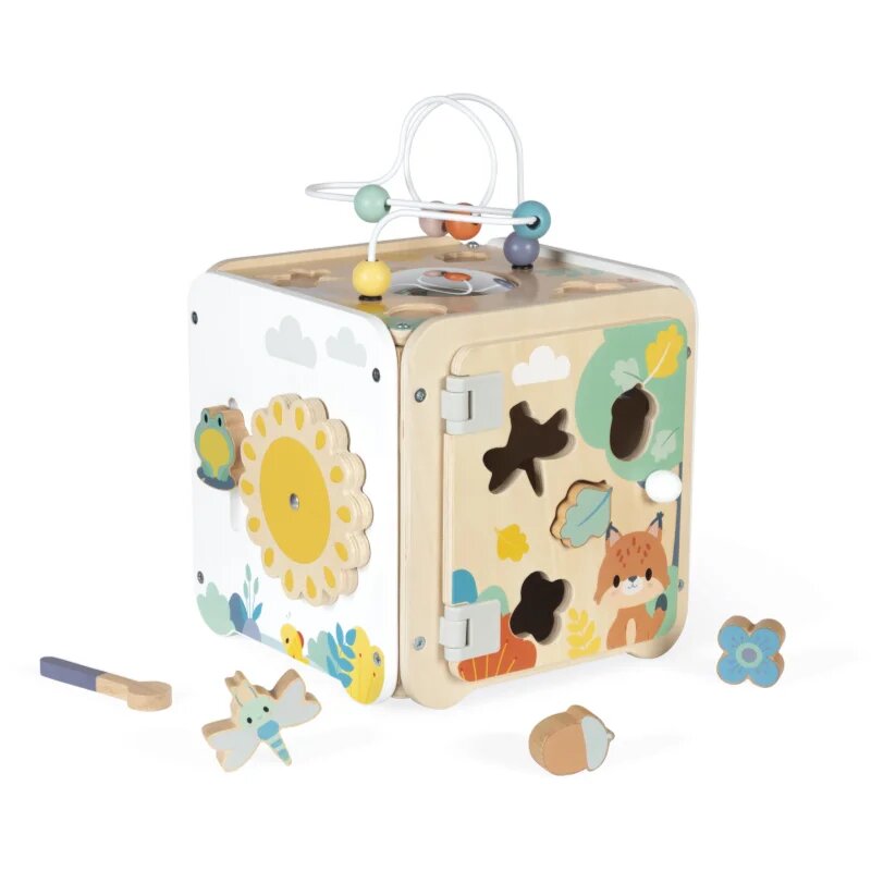 Janod Pure Activity Cube играчка за подреждане 18m+ 1 бр.