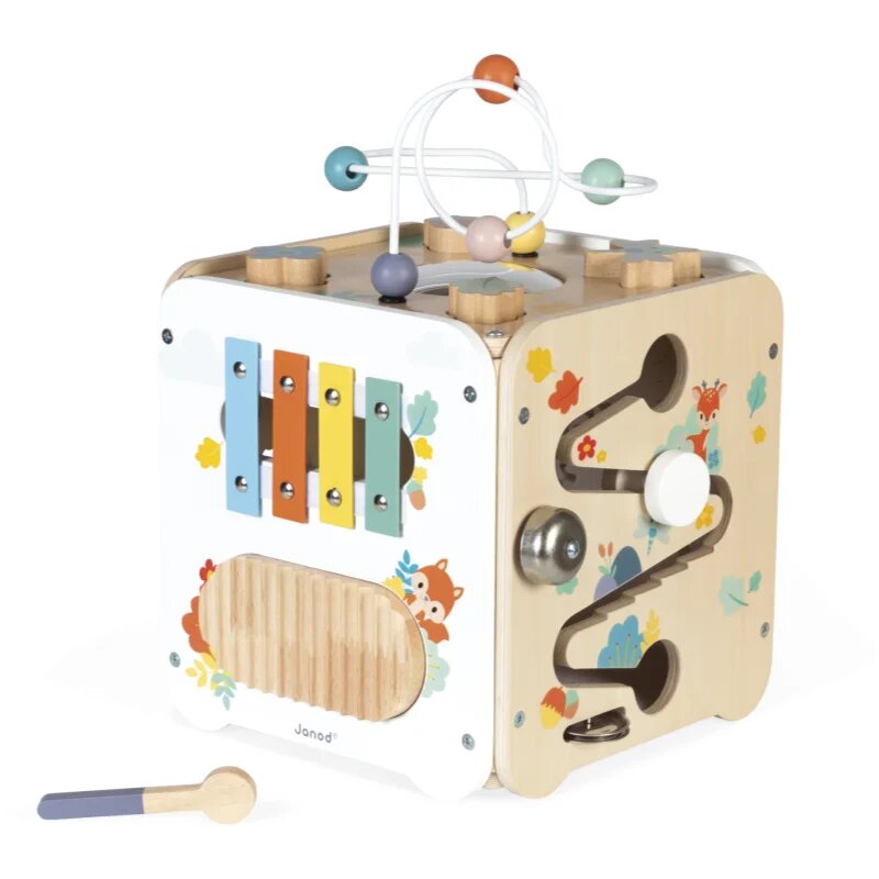 Janod Pure Activity Cube играчка за подреждане 18m+ 1 бр.