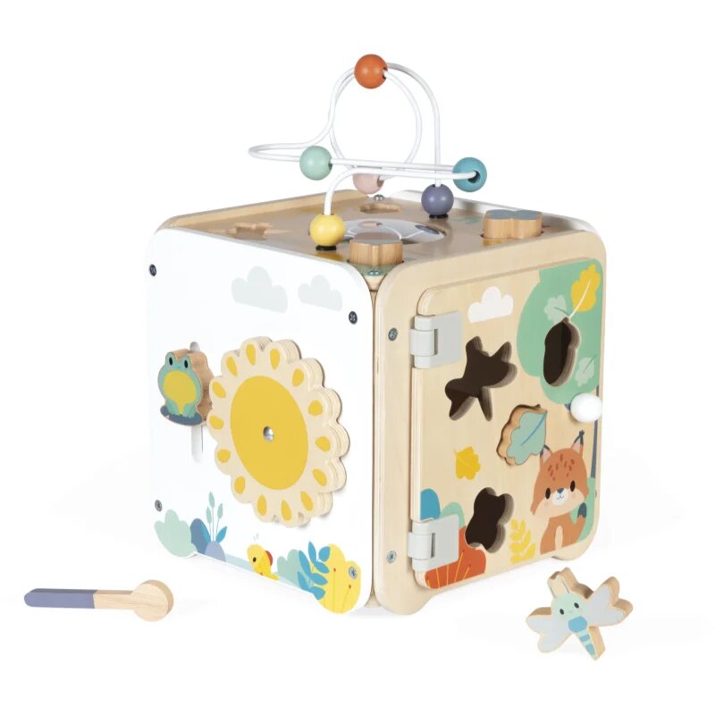 Janod Pure Activity Cube играчка за подреждане 18m+ 1 бр.