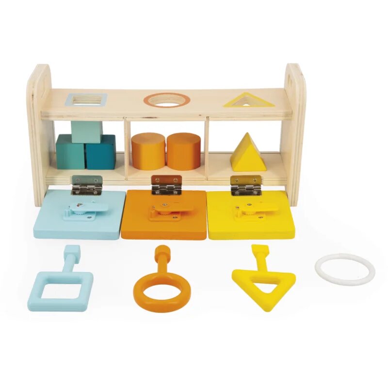 Janod Shape Sorter Box with Keys играчка сортер 18m+ 1 бр.
