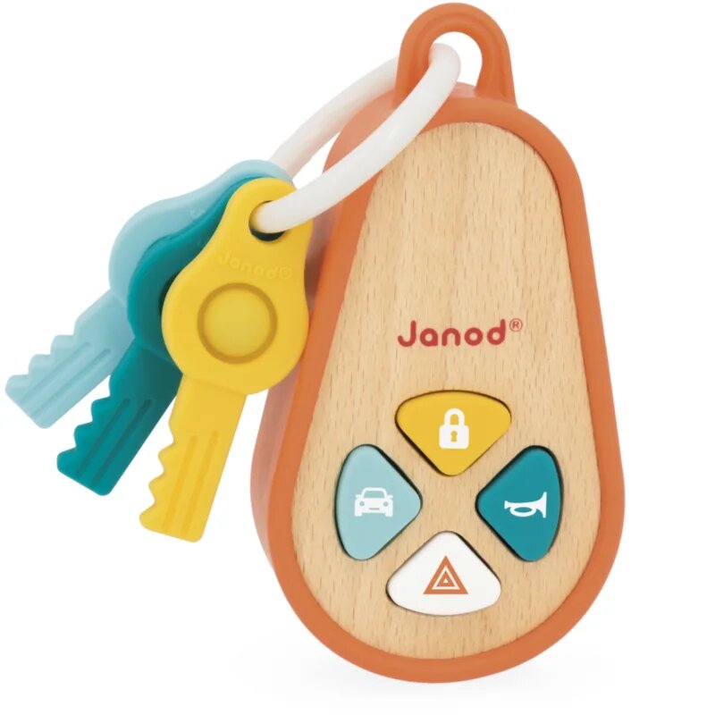 Janod Sounding Keychain играчка за подреждане от дърво 18m+ 1 бр.