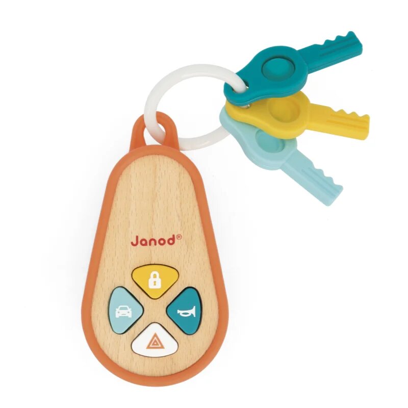Janod Sounding Keychain играчка за подреждане от дърво 18m+ 1 бр.