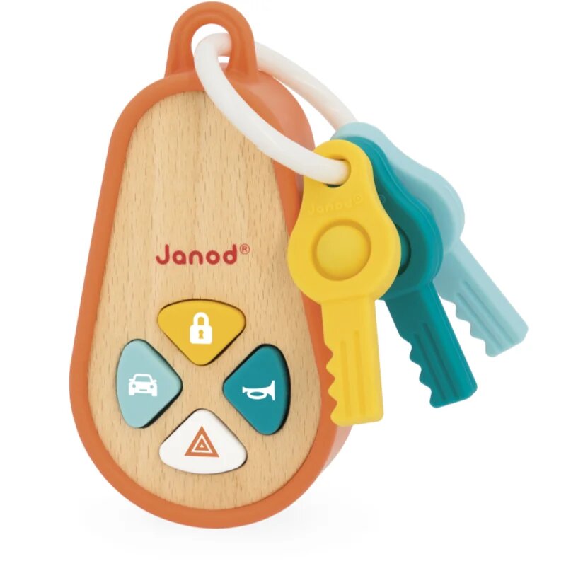 Janod Sounding Keychain играчка за подреждане от дърво 18m+ 1 бр.